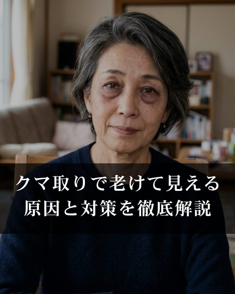 クマ取りで老けて見える？原因と対策を徹底解説
