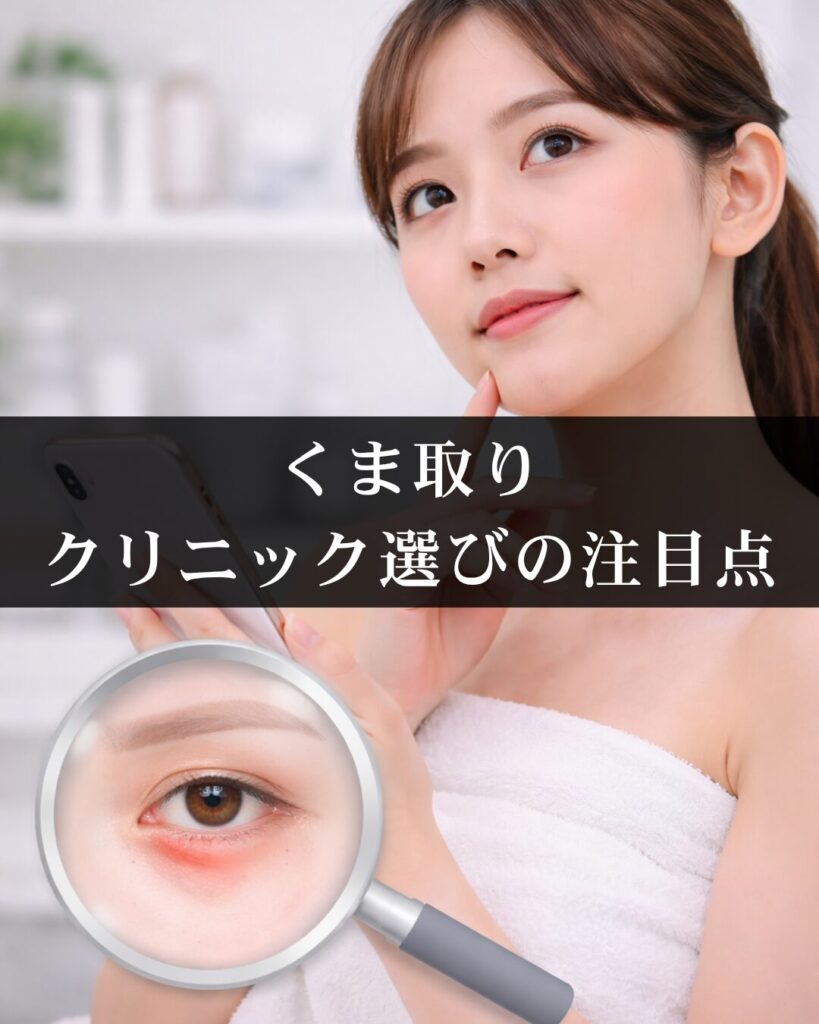 仙台でくまとりを考えている方必見。クリニック選びはここに注目