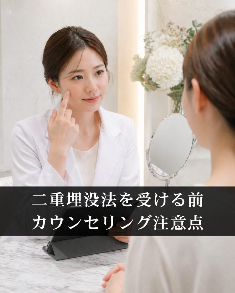 仙台で二重埋没の名医が解説。二重埋没法を受ける前のカウンセリングの注意点