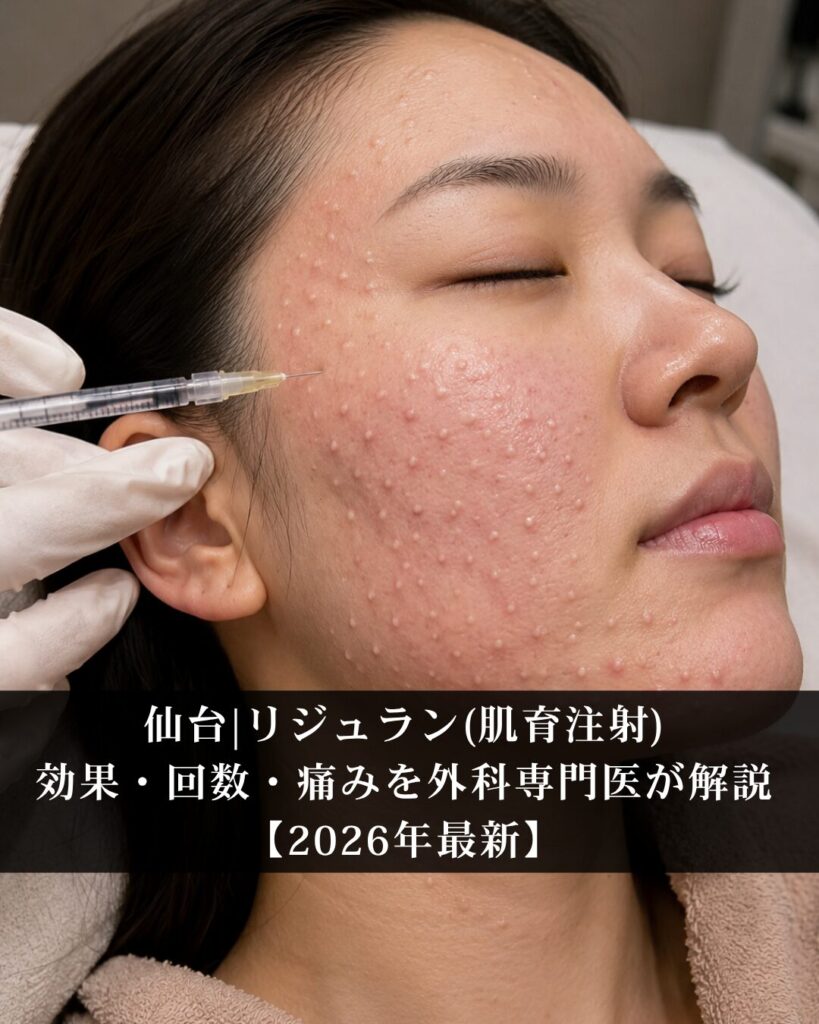 仙台でリジュラン(肌育注射)を受けるなら|効果・回数・痛みを外科専門医が解説【2026年最新】